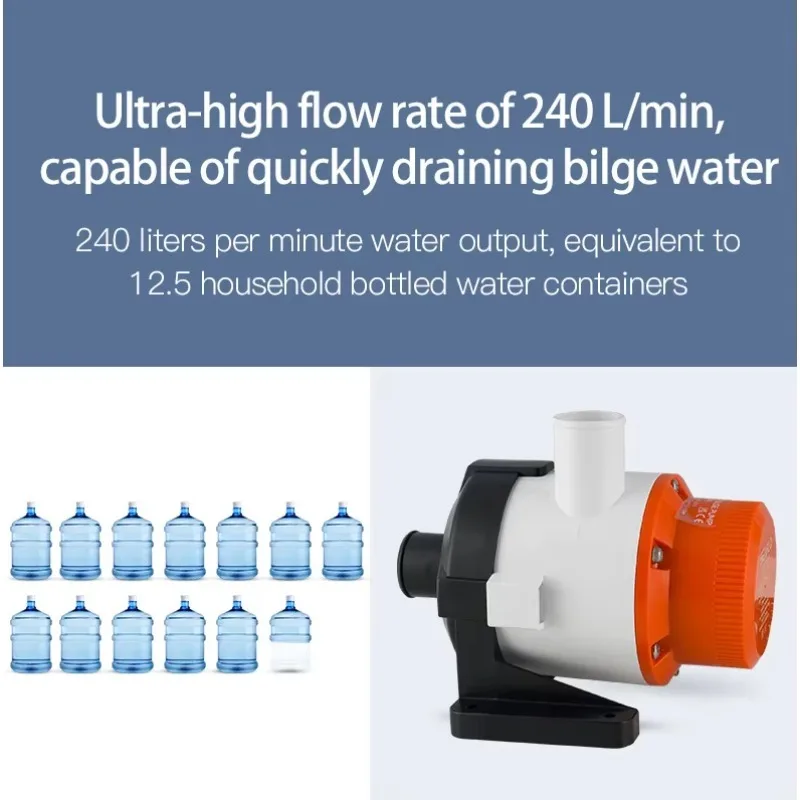12 فولت 3800GPH عالية التدفق المزدوج ميناء مضخة نزح البحرية تيار مستمر مضخة غاطسة لليخوت قارب سريع ونقل المياه الطعم