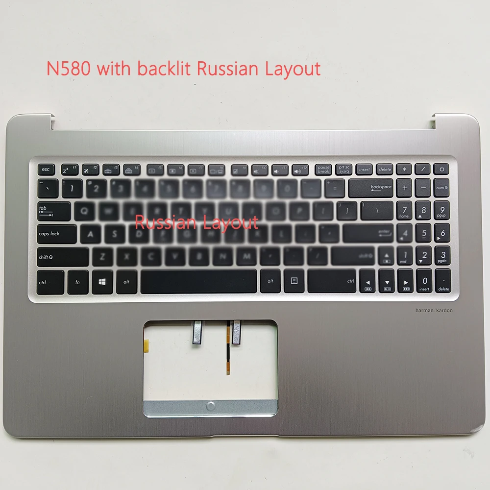 

Keyboard for ASUS Vivobook Pro X580 N580 N580GD Backlit C Cover Russian RU Layout