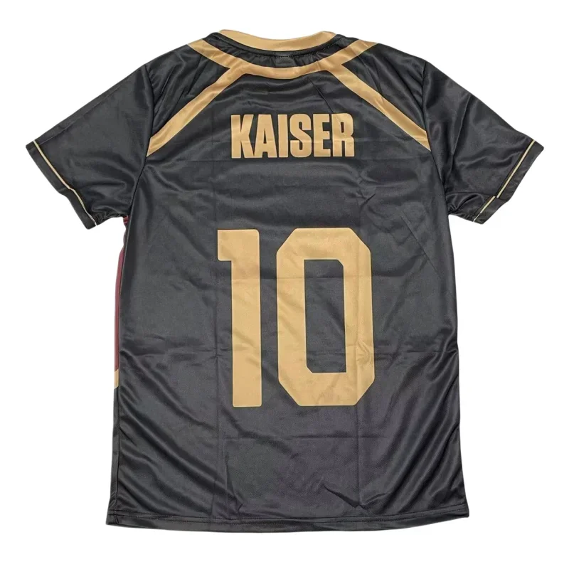 Anime Blue Lock Kaiser Camisa Trajes Cosplay Bastard Munchen # Conjunto de 10 shorts de camisas de futebol Michael Kaiser com impressão 3D