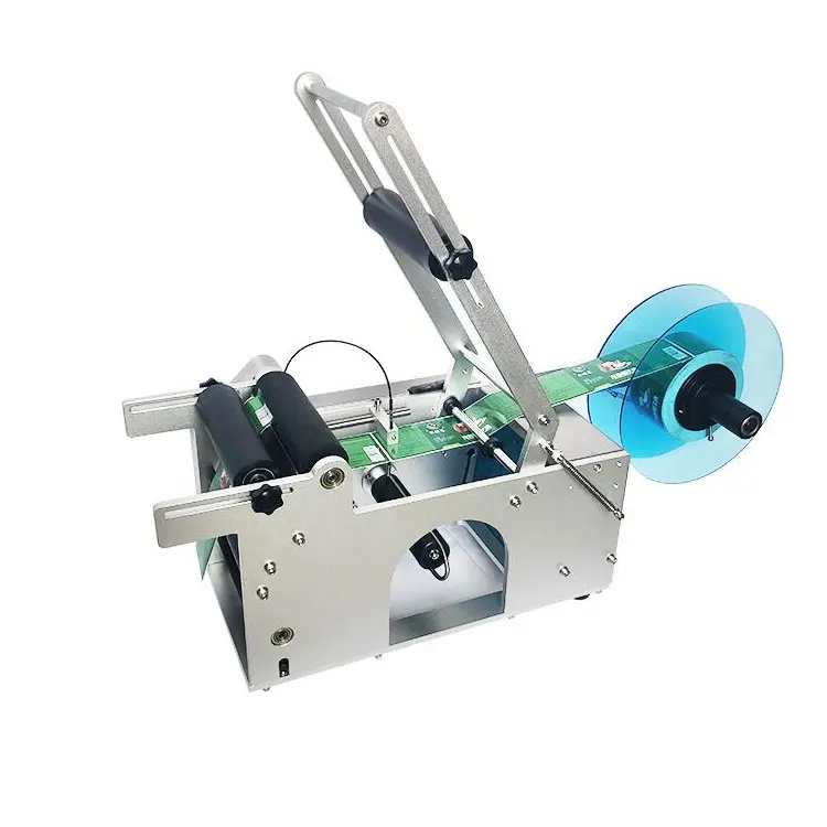 MT-50 Semi-automatic Round Bottle Labeler, Labeling Machine for Cans and Beverage Bottles