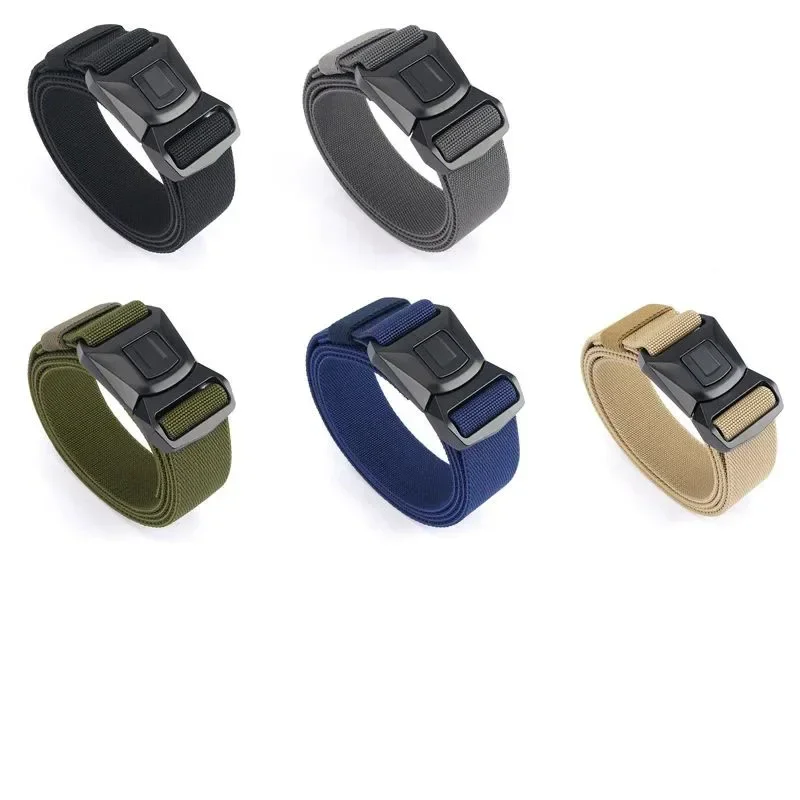 New Nylon Tactical Belt for Men Rust-proof Metal Buckle Quick Release Jeans Belt 1200D Canvas Outdoor Casual Belt Waistband