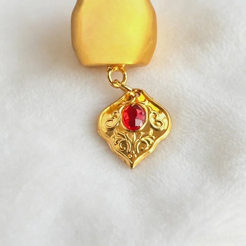 Orthodoxe Hängelampe mit Rotem Glas und Goldenem Metall, Byzantinisch, für Heimaltar, Ikonen, Kirchendekoration, Religiöses Christliches Geschenk – Detail 4