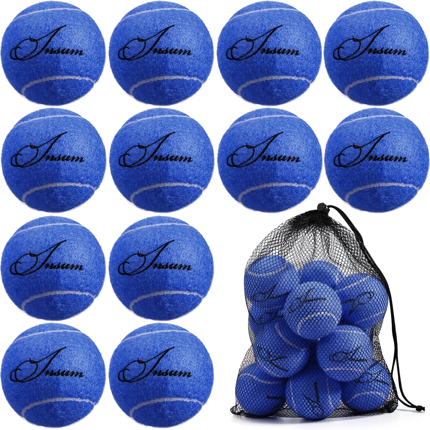 AMA Tennisballen, 6/12/20 stuks geavanceerde trainingsballen voor beginners, hondentraining tennisballen met mesh tas voor gemakkelijk transport