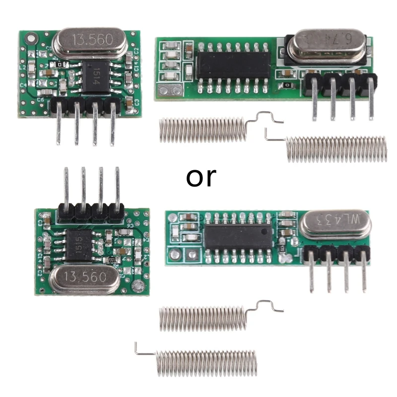 433Mhz RF Superheterodyne Receiver Transmitter Module With Antenna Durable