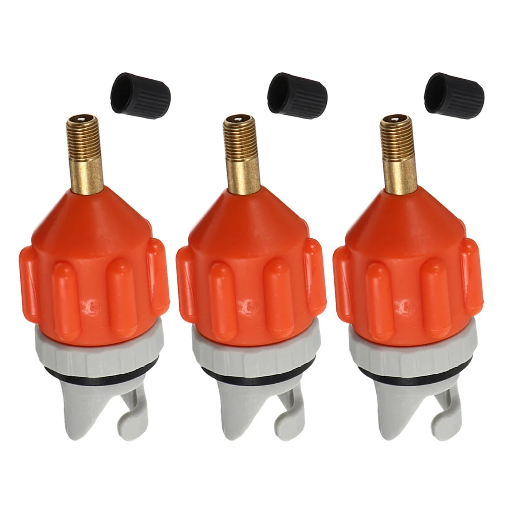 

3Pcs Air Nozzle Adapter for Inflatable Kayak and Paddle Board Rubber Copper Valve Converter Kit Portable Pump Adapter for Sup