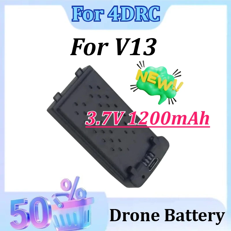 

Newly Upgraded 3.7V 1200mAh For 4DRC V13 Quadcopter Replacement Accessories Parts High-Capacity Replacement Drone Battery