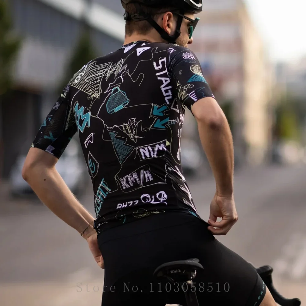 

RH77 Мужской велосипедный трикотаж с коротким рукавом Pro Мужская одежда для велоспорта MTB Шоссейный велосипед Джерси Высокое качество Велосипед Maillot Ciclismo Hombre
