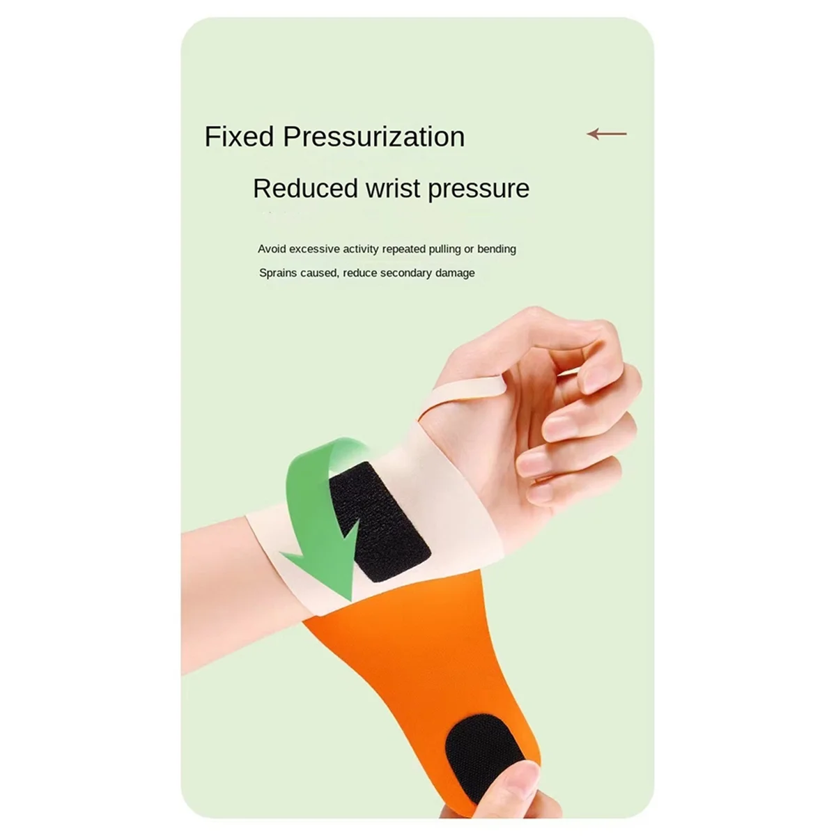Qcvv-Black Adjustable Wrist Protector For Men And Women For Wrist Sprains