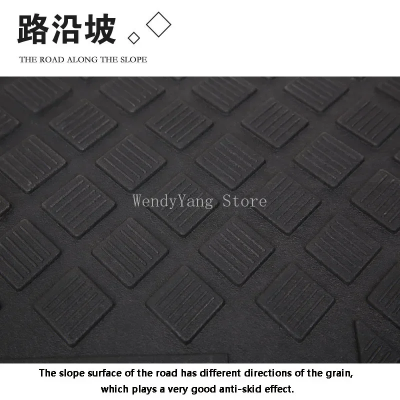 50*13*3cm Plastic PVC Road Slope Ramp Pad Portable Car Step Uphill Triangle Mat Curb Rubber