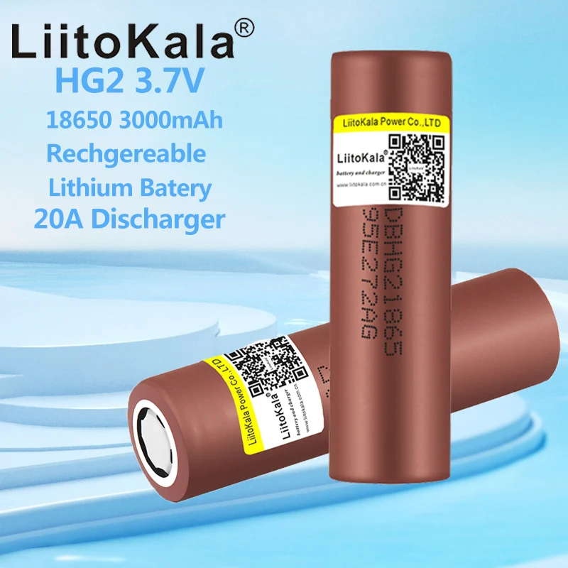 Liitokala 100% New HG2 18650 3000mAh Rechargeable Battery 18650HG2 3.6V Discharge 20A Max 35A Power Batteries