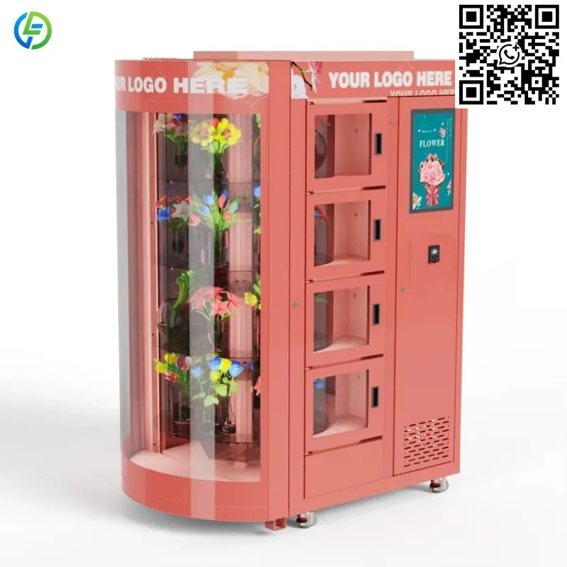 Customized  Smart 110/220V 50/60HZ Refrigerated Convenient Fresh Flower Vending Machines for Retailers