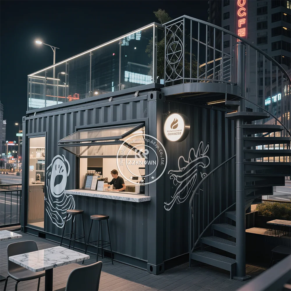 

Outdoor Container Bar Container House Coffee Shop Kiosk Customized Size Prefabricated Luxury Container Restaurant Bar