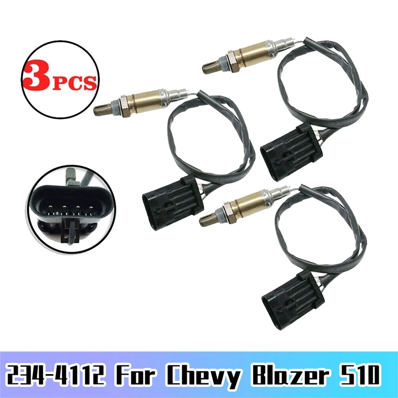 3PCS Car Oxygen Sensor 234-4112 For Chevy Blazer S10 GMC Jimmy Olds Bravada 4.3L 1996-2001 Parts