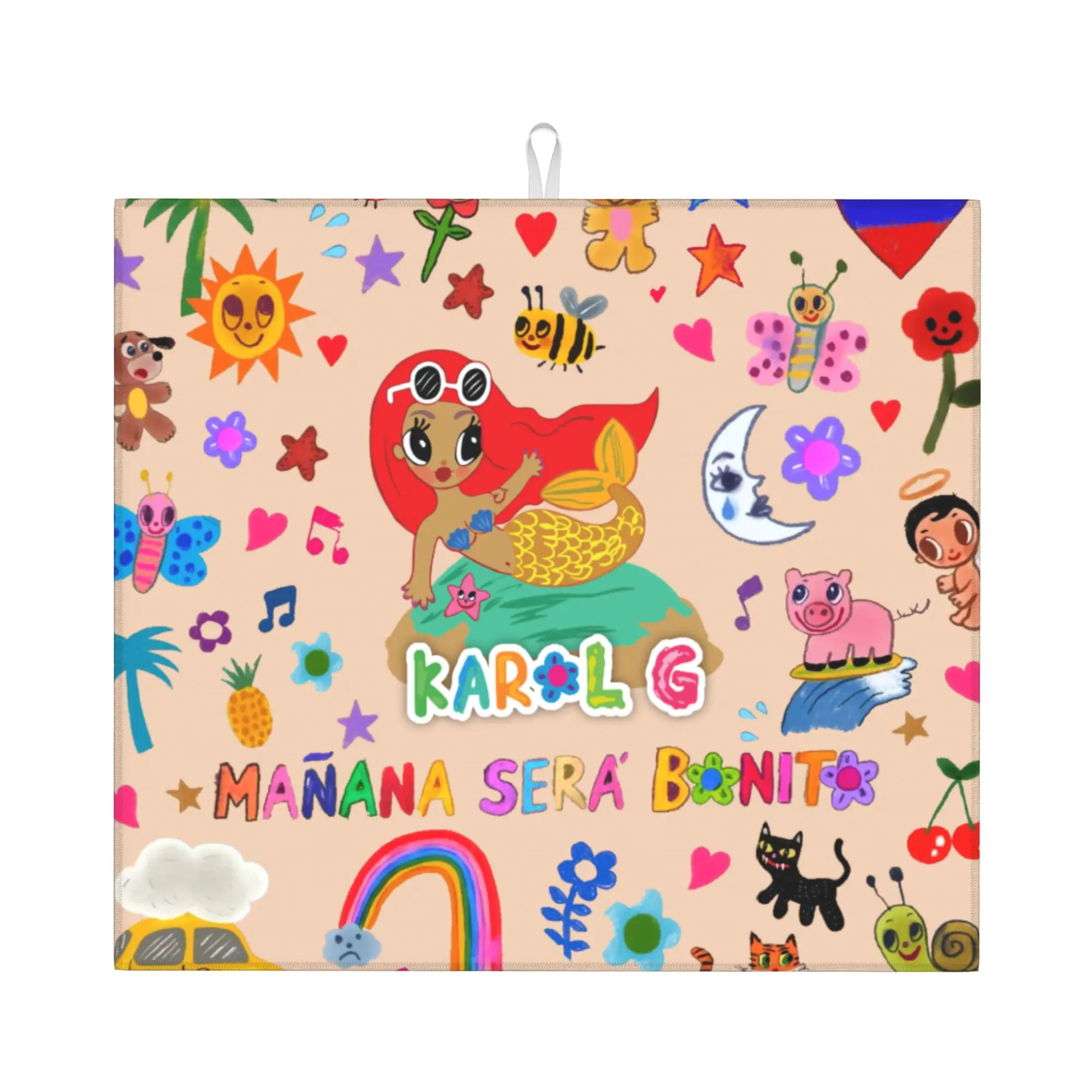 Karol G Drying Mat For Kitchen Waterproof Non‑Slip Oil Proof Reusable Reggae Ainger Bathroom Countertop Protector Mat