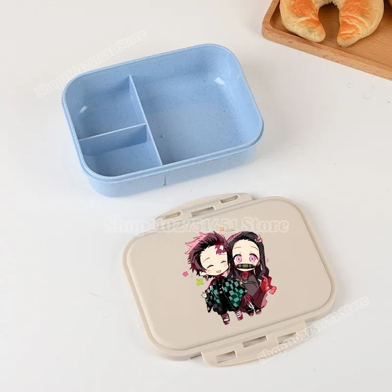 Anime Demon Slayer Bento Lunch Box Cartoon Print Food Storage Containers School Work Lunchbox Foods Warmer Boxes Unisex Gift view 6