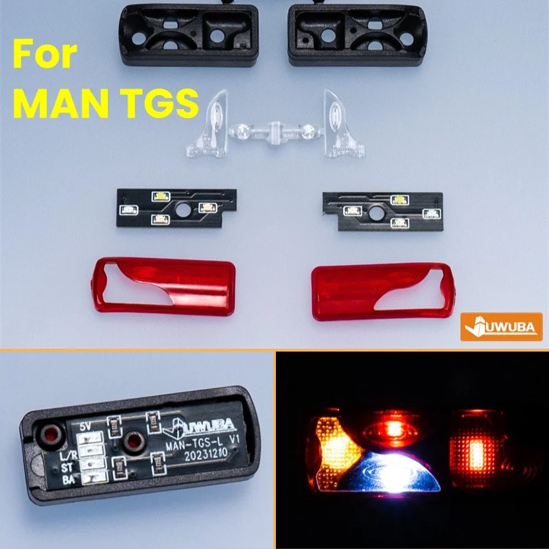 1:14th Scale LED Simulation Taillight And PCB Light Board Light Bar For Tamiya Rc Tractor Truck Man TGS Car Accessories