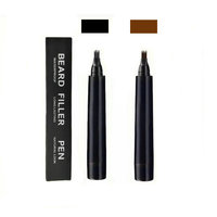 Beard Filling Pen Black/Brown Waterproof Four Prong Beard Filler Pencil,Multiple styles choices