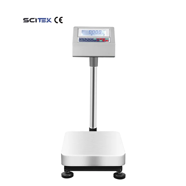 SCITEK Electronic Platform Scale Large Loading Capacity LCD Display Electronic Platform Scale