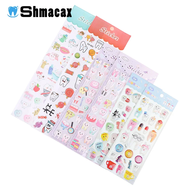 

Cartoon Dental Tooth Shape Stickers Fashion Molar Shape Teeth Dentist Clinic Kid Children Gift Dentistry Decoration
