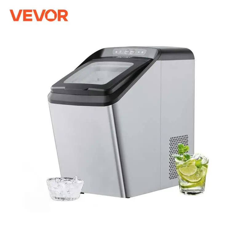 VEVOR 30lbs/24H Countertop Ice Maker Auto Self-Cleaning Portable Ice Maker with Ice Scoop Basket and Drainpipe