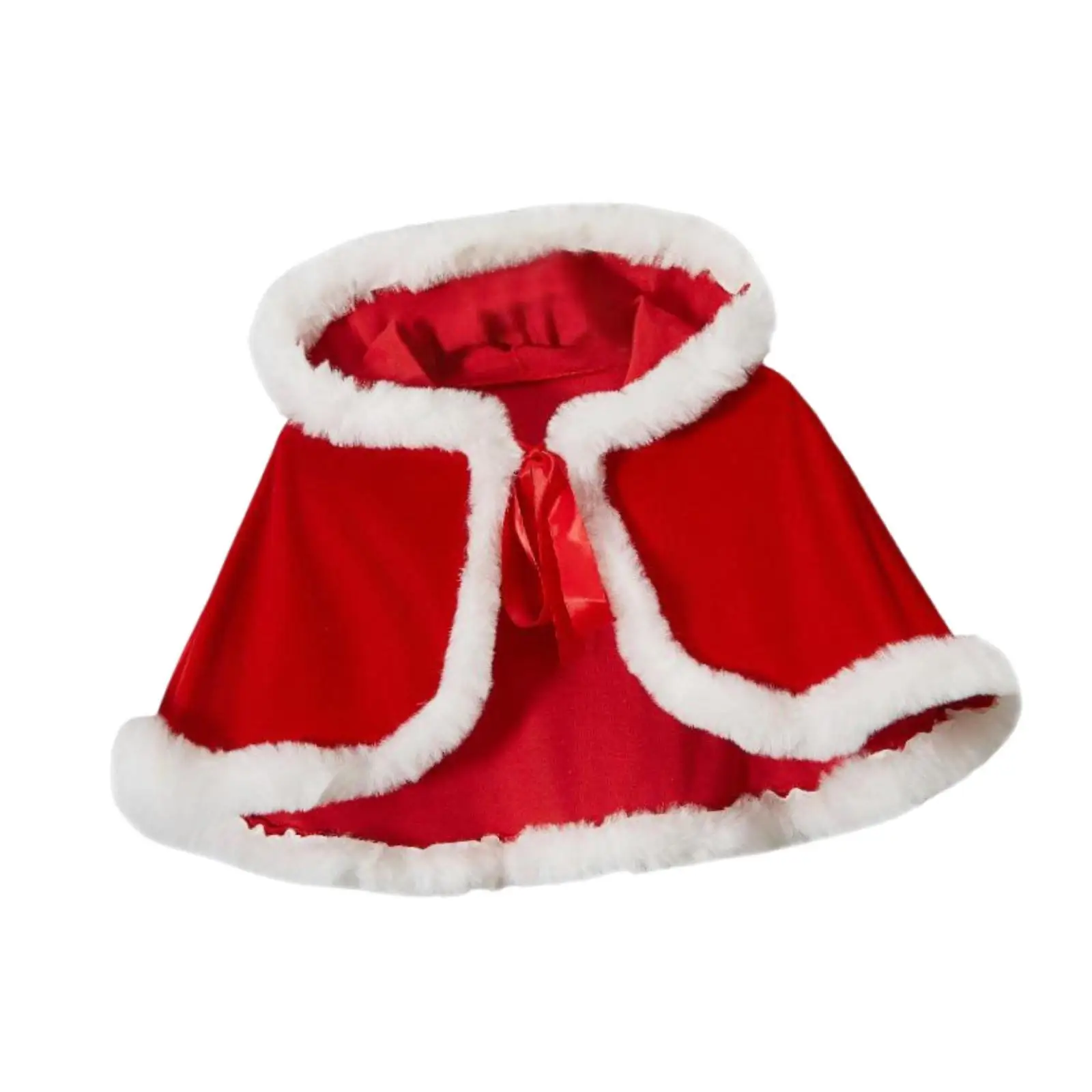 عيد الميلاد مقنعين كيب عباءة شال قصير ، عيد الميلاد تأثيري المعطف زي ملحق لعرض الكرنفال أداء حانة حفلة تنكرية كرات