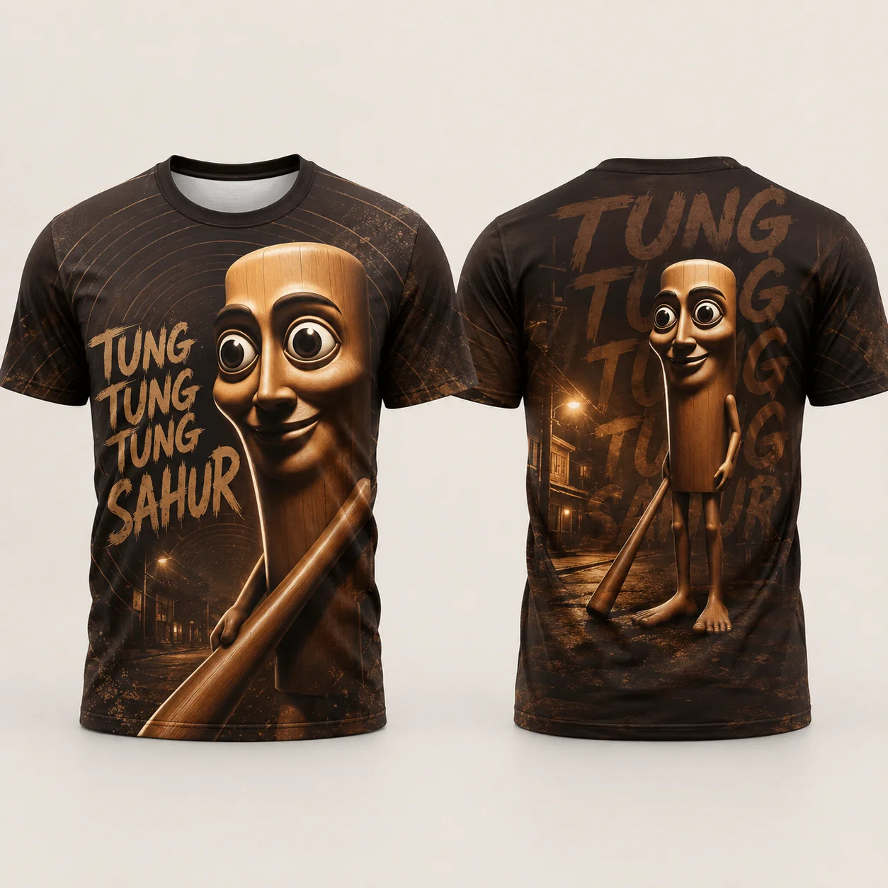 Viral Funny AI Gag Gifts Tung Tung Tung Sahur 3D Printed T Shirts For Men Clothes Support Custom Shirt Party Blouses Tops view 5
