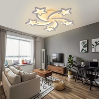 Bedroom Decor Ceiling Light Dimmable With Remote Control Star Chandelier Acrylic For Living Room Lounge Office Children’s Room