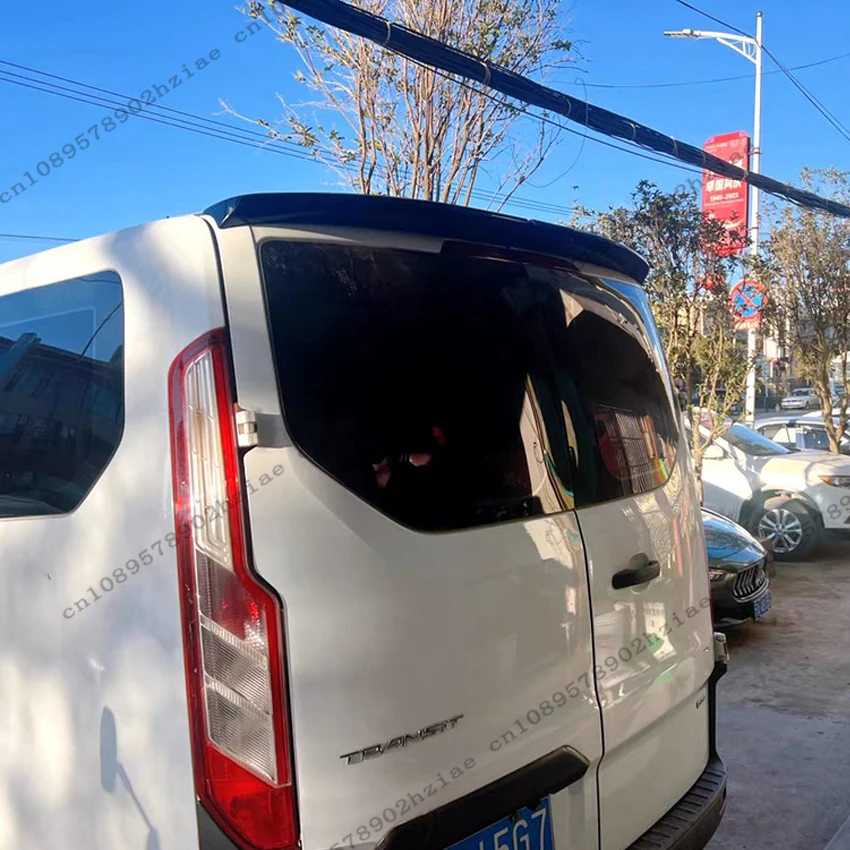 Rear Roof Trunk Spoiler Wing for Ford Transit Custom Mk8 2012-2023 Double Door Car Rear Wing Spoiler Gloss Black/ Carbon Look