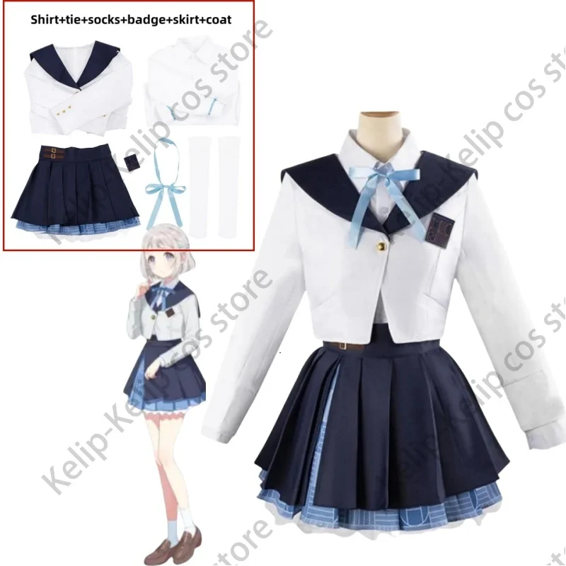 

Anime Game THE IDOLM@STER Katsuragi Lilja Cosplay Costume Japanese JK School Uniform Skirt Coat Woman Lovely Halloween Suit