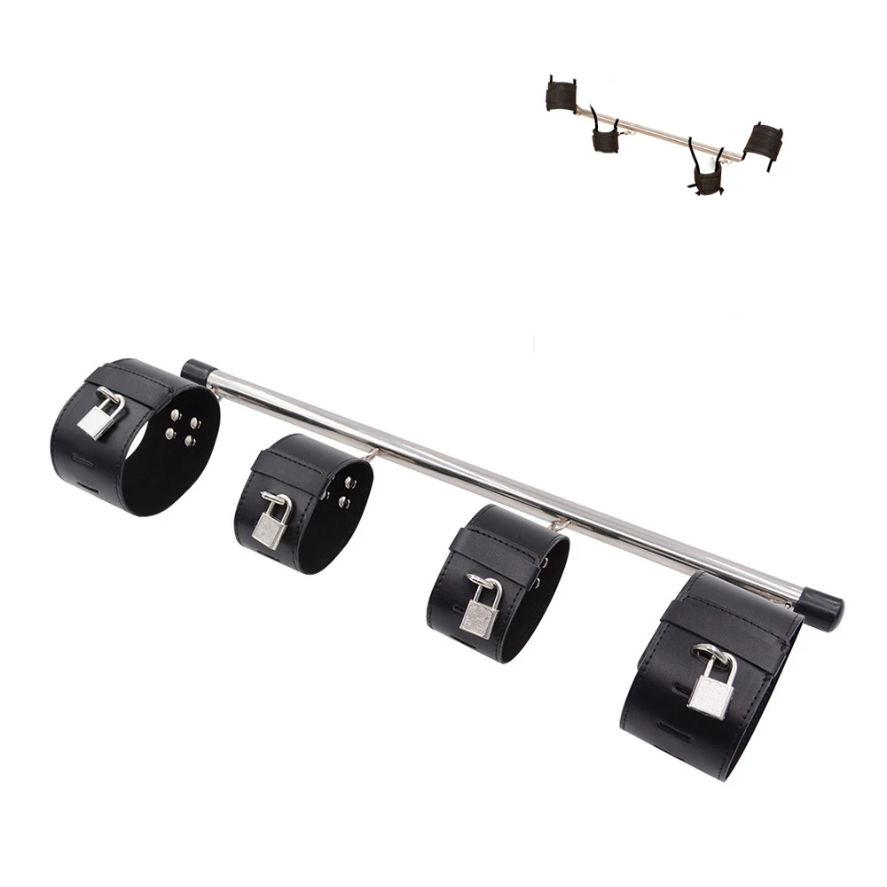 Sex Spreader บาร์ผู้ใหญ่ Handcuff BDSM ขา Restraint คอคอคู่ SM Slave เร้าอารมณ์เกมเหล็ก Bar Spreader เพศชุดของเล่น