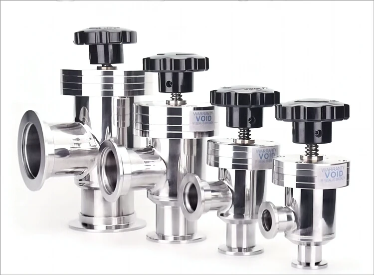 KF ISO-K CF High Vacuum Angle Valve With Bellow Manual Angle Valve L Type Bellow Sealed Flapper Valve SS304 SS316L