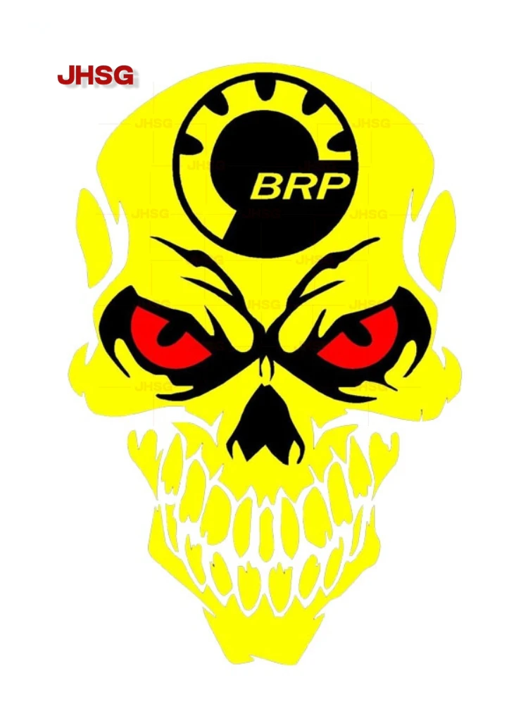ملصق جمجمة للسيارات BRP ملصق جمجمة عاكس للجسم ملصق فينيل للدراجة النارية ملصق ديكور للحاسوب المحمول واقي من الشمس مضاد للمياه #2