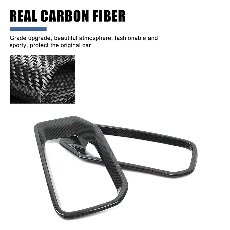 المصد الأمامي للسيارة من ألياف الكربون الحقيقية على كلا الجانبين إطار مدخل الهواء لسيارة Mercedes Benz G Class W463 W465 G63 2025 ملحقات السيارة