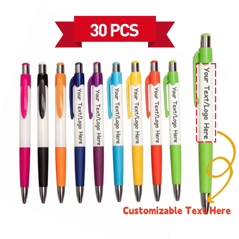 

30pcs Customizable Ballpoint Pens for Office And Business Gifts Hotel Back to School Supplies Wending Gift Quality Assured