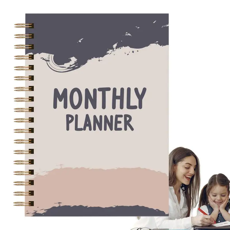 

2024 календарная книга портативный 2024 планировщик в спирали, планировщик управления временем с записями, разделами календаря, подарок для ребенка