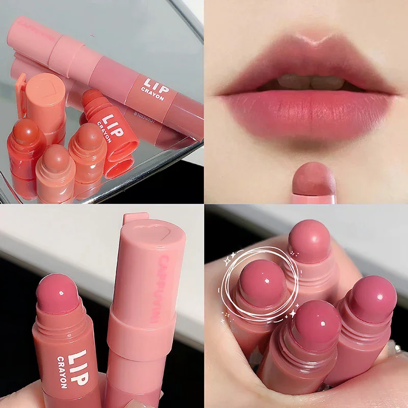 4 In 1 Cappuvini Matte Lipstick Pencil Kit Velvet Sexy Red Lip Tint Non-stick Cup Multicolour Lipstick Pen Makeup Lips Cosmetic