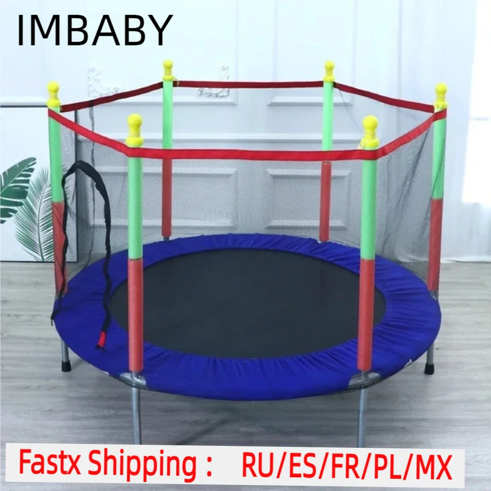 High Quality Trampoline for Children Exercise Trampoline with Protective Net Equipped Indoor Sports Entertainment Support 100 KG