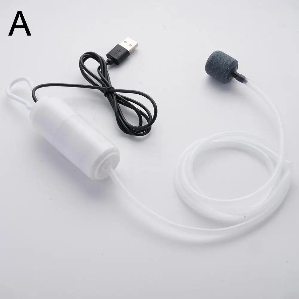 Aquarium Air Compressor Oxygen Refreshing Mini USB Oxygen Pump Portable Mini Small Oxygenator Aquarium Accessories 5V 1W