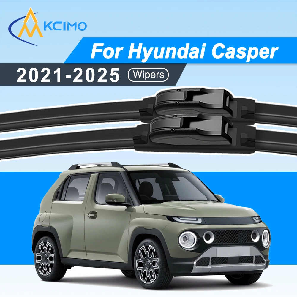 

Replacement Front Wiper Pair for Hyundai Casper 2021-2025, Featuring Clip Design for Tool-Free Installation and Secure Fit