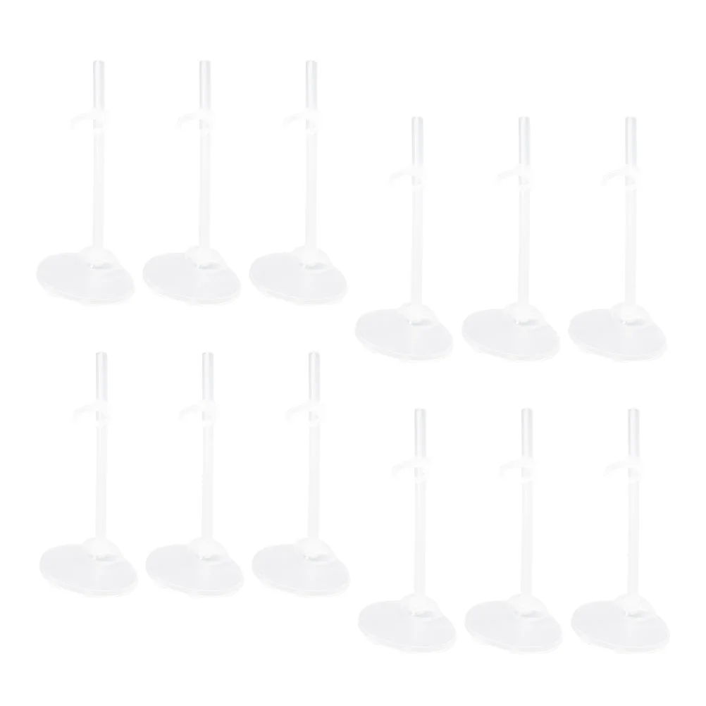 

12 Pcs Support Toy Mini Toys Waist Stand for Invisible Child White Hangers