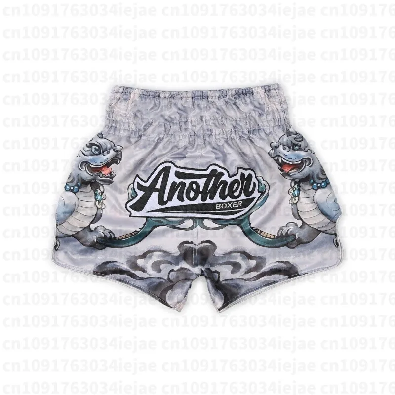 Muay Thai Shorts Men Women Kids Leopard Thai Boxing Shorts Premium Kickboxing Fight Training MMA Pants