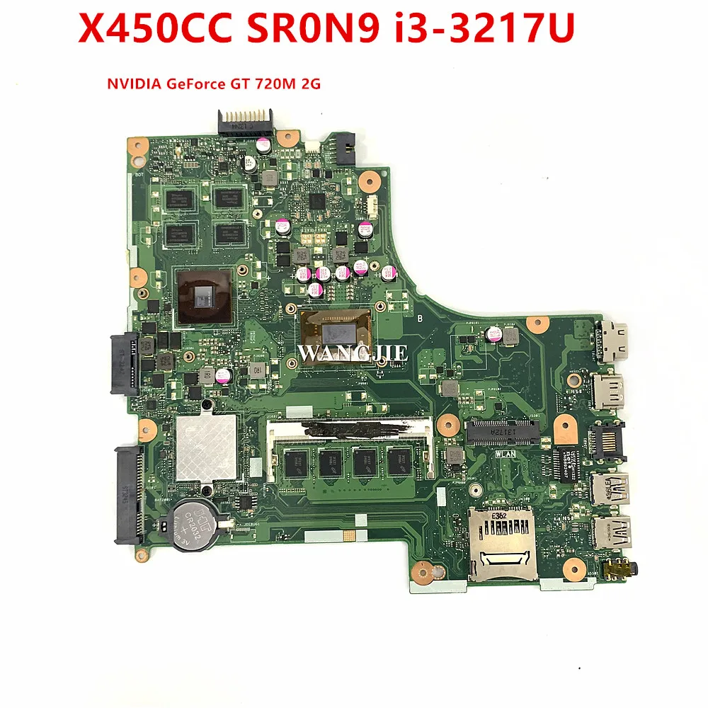 

X450CC для ASUS X450CC X450VC X450CA Y481L W40C, материнская плата для ноутбука с SR0N9 i3-3217U2GB/4GB-RAM rev2.2