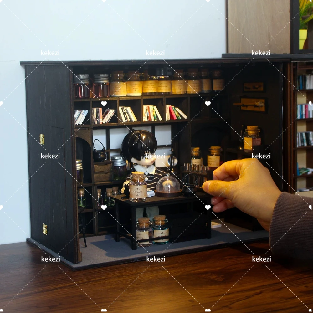 Miniature Ancient-style DollHouse Furniture Mini Wardrobe, Combination Closet Material Package New Diy Miniature Dollhouse
