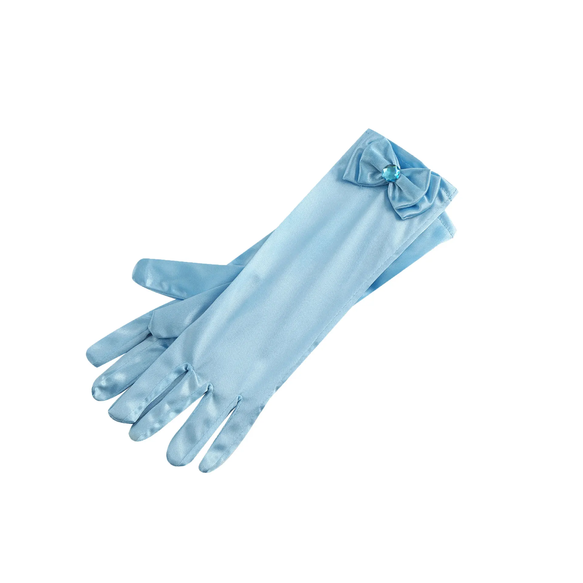 Gants de Princesse Longs en Satin pour Fille, Costume avec Nministériels ds, Document Bonbon, Formel pour Enfants de 3 à 8 Ans, Anniversaire