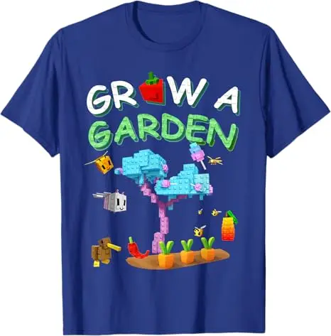 Grow A Garden - Candy Blossom T-Shirt Humor Funny Video Game Controller Saying Tee Boys Fashion Gamer Streetwear Clothes Novelty