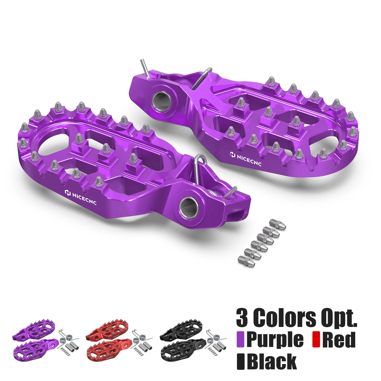 

NICECNC For Stark Varg EX For Stark Varg MX 2024-2025 Motorcycle Forged Foot Pegs Offset Footrests Extender Electric Dirt Bike