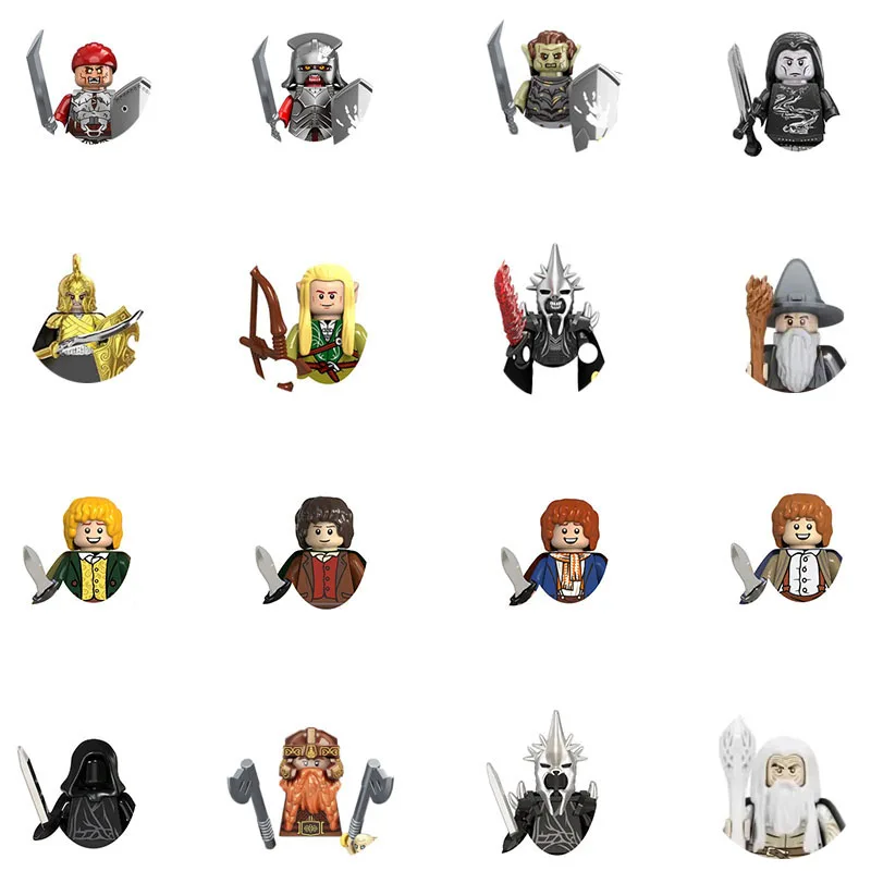 Nuevo Señor Rings bloques de construcción juguete película figuras de acción ladrillos montaje juguetes regalo