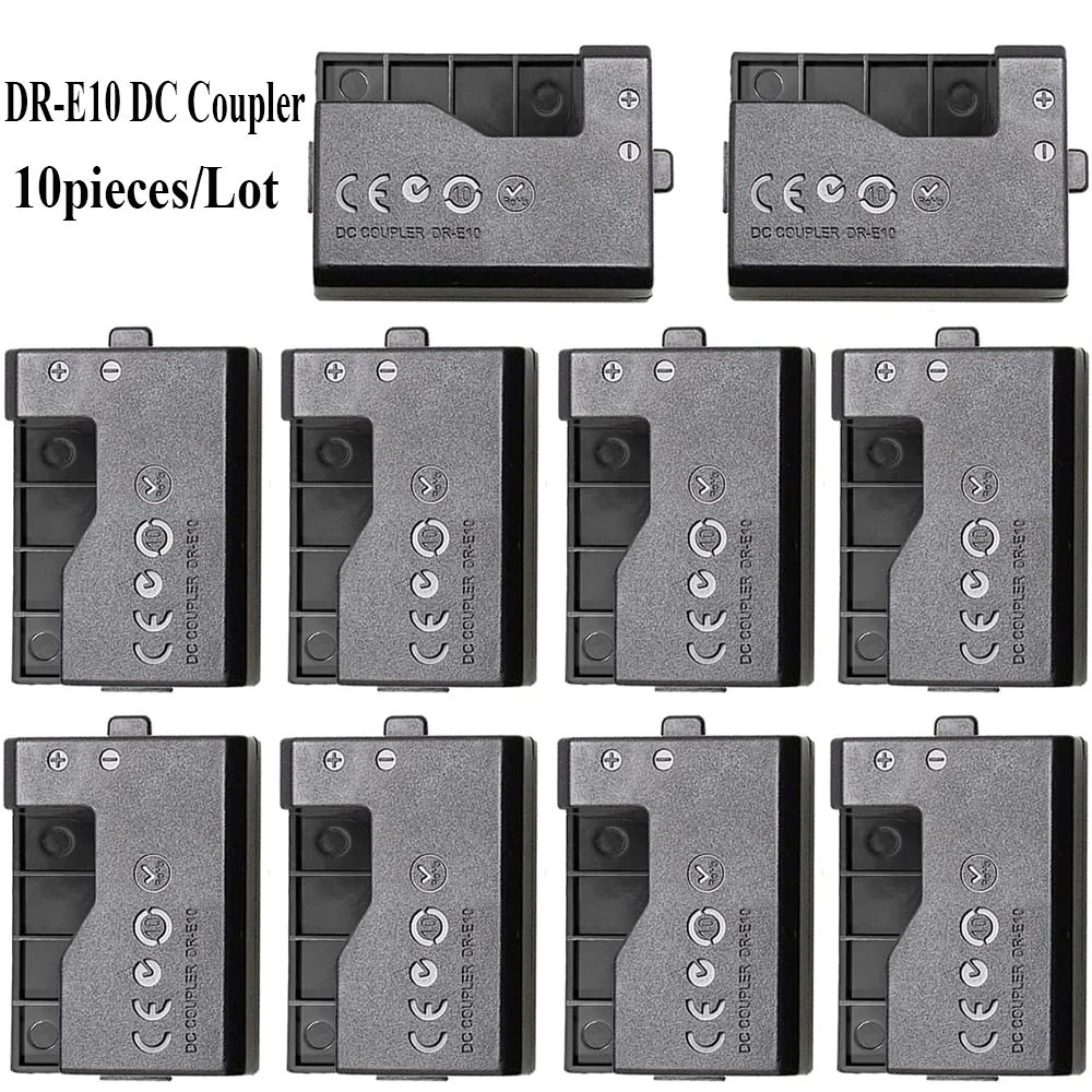 10pcs DR-E10 LP-E10 DC Coupler Replace LP-E10 Battey for Canon EOS Rebel T3 T5 T6 Kiss X50 X70 EOS 1100D 1200D Digital Cameras