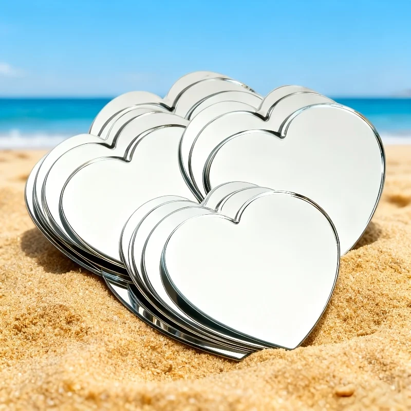 100pcs Mini Mirror Self Adhesive Wall Stickers Detachable , Romantic Decoration Phone Back Mirror Sticker, Easy To Install