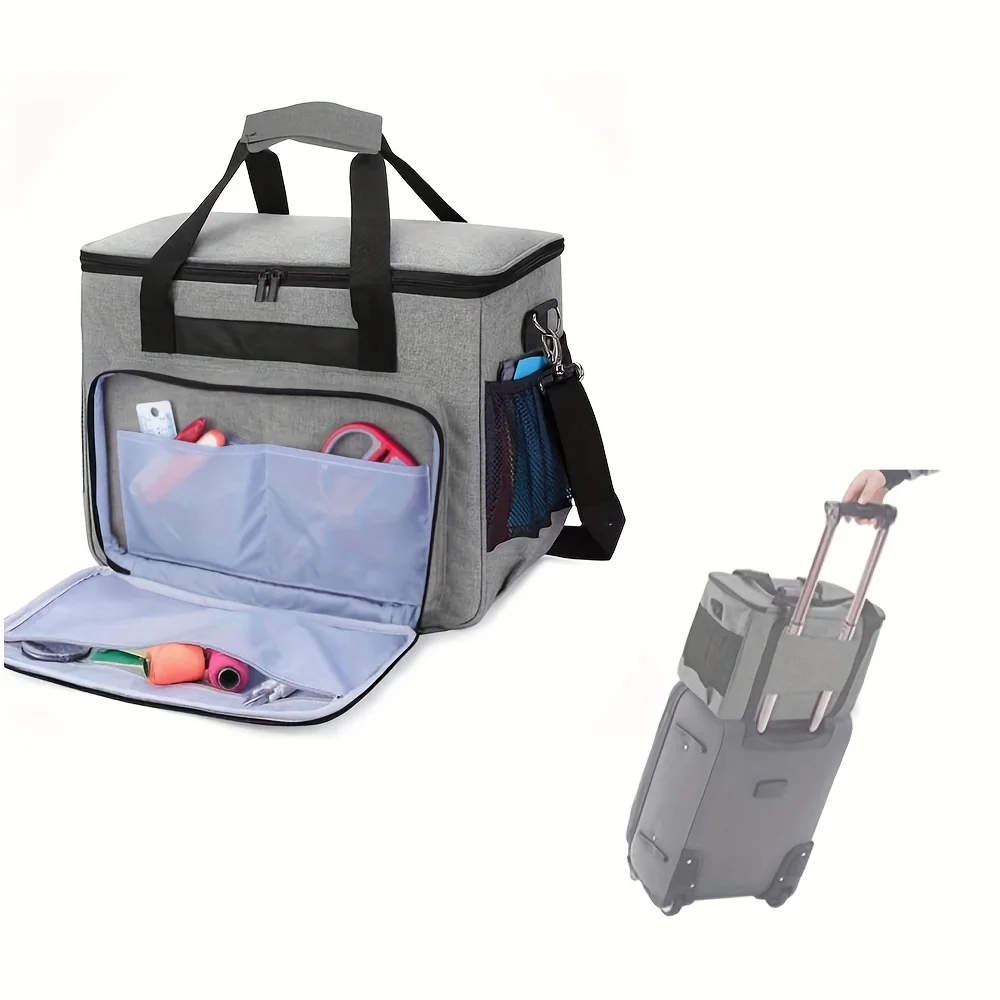 Premium Sewing Machine Carrying Case - Padded Storage Bag with Multiple Pockets & Accessory Organizer - Stylish Travel Tote